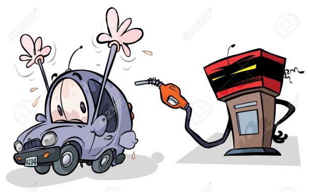 14125374-Cartoon-Gas-Pump-and-Car-Stock-Vector-station