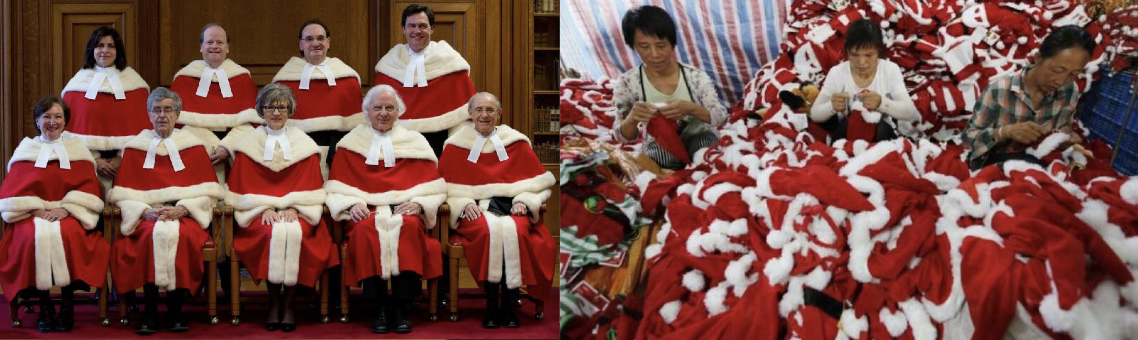 Cour et pères Noël